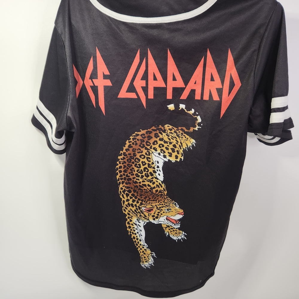 Black baseball Jersey Def Lepord Concert Shirt Size M - Picture 2 of 4